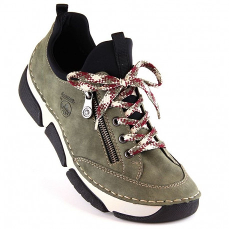 Comfortable Rieker W RKR610 green shoes (38)