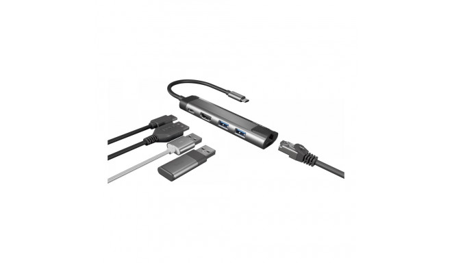 Natec | Multi-Port Adapter | Fowler Go | USB Type-C