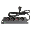Alcasa GC-N0078 power extension 1.8 m 4 AC outlet(s) Indoor Black