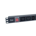 Equip 8-Outlet, 6 x IEC-C13+ 2X IEC-C19 Power Distribution Unit, on/off switch, Aluminum Shell