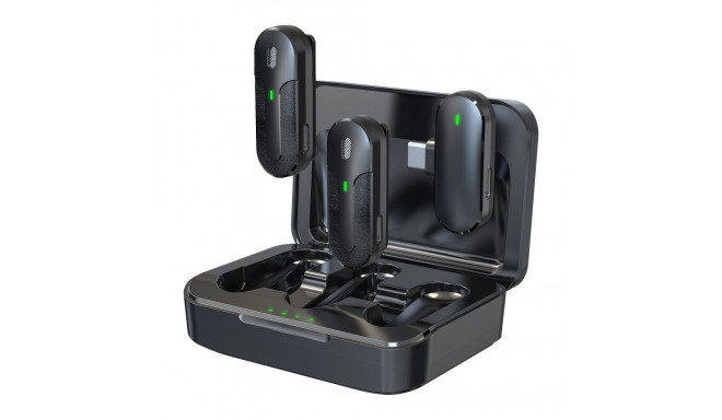 Devia microphone for smartfon Kintone USB-C wireless 2in1 black