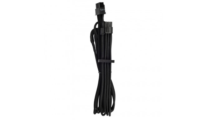 Corsair Premium varrukatega PCIe üksikkaabel, kahekomplekt (Gen 4) - must