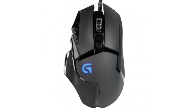 Myszka gamingowa Logitech G502 przewodowa 25600 dpi optyczna czarna