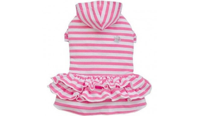 DoggyDolly Striped dress with hood, pink, size S