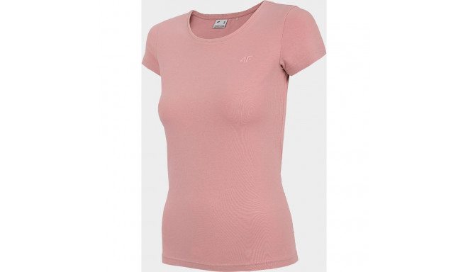 4f Women's T-shirt H4Z22-TSD350 Light pink size S