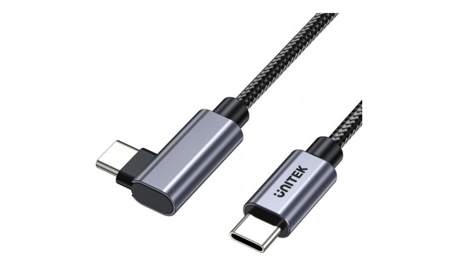 Unitek USB-C - USB-C USB-kaabel 2 m must ja hõbedane (C14123BK-2M)
