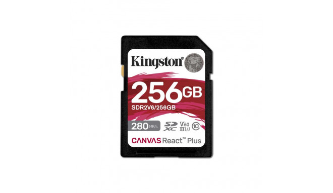 Kingston Canvas React Plus V60 256GB UHS-II SDXC mälukaart
