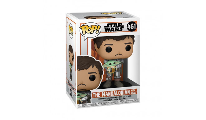 FUNKO POP! Vinüülfiguur: Star Wars: Mandalorian, kes hoiab last, 12 cm