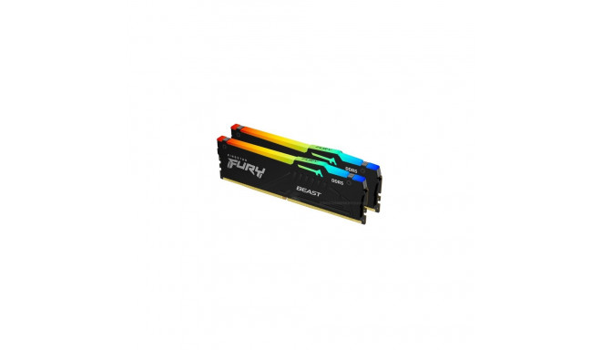 Kingston Fury Beast RGB memory, DDR5, 32 GB, 5600MHz, CL40 (KF556C40BBAK2-32)