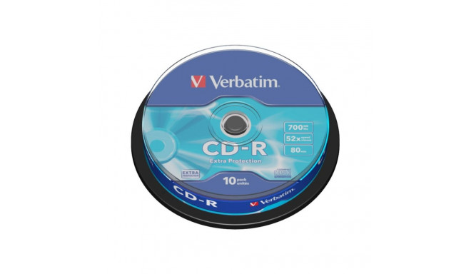 VERBATIM CD-R 80 min. / 700MB 52x 10-pack spindle DataLife Plus extra protection surface