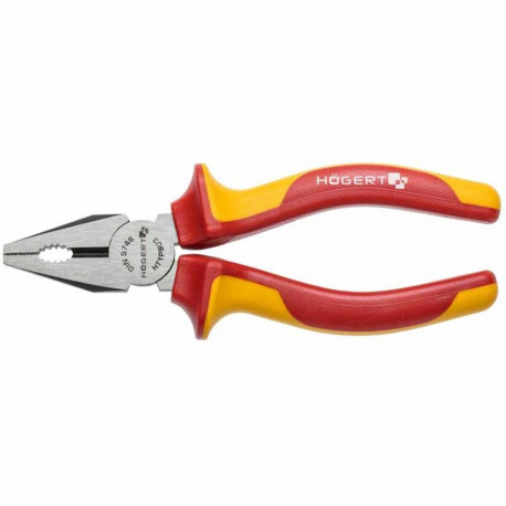 Hogert HT1P903 isoleeritud kombineeritud tangid, 160mm, VDE 1000V, kroom-vanaadiumteras, 55-60 HRC, 