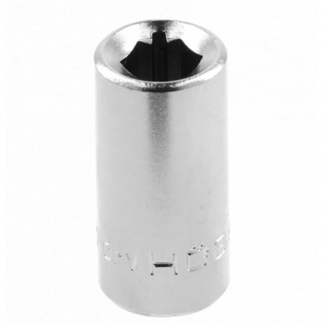 Hogert HT1A752, 1/4" bit adapter, 6.35mm, hex, rectangle, CrV steel, drop-forged