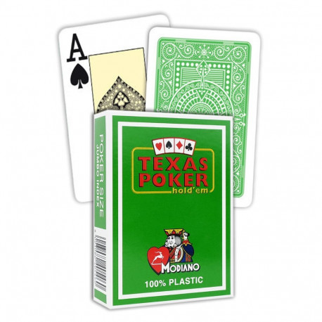 Modiano Texas Hold Em Jumbo Index Playing Cards (Light Green)