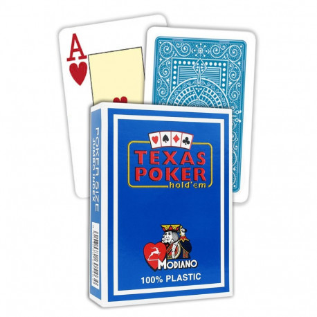Modiano Texas Hold Em Jumbo Index Playing Cards (Light Blue)