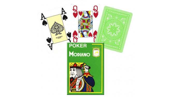 Poker 4 Jumbo Index Modiano Playing Cards (Light Green)