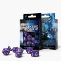Classic Rpg Dice Set Purple And White
