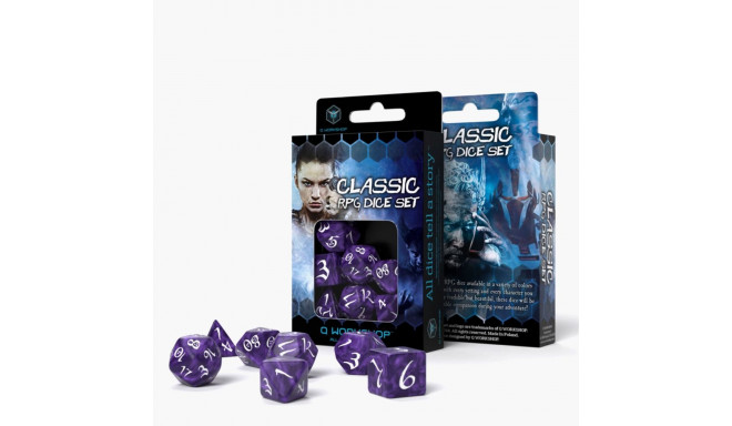 Classic Rpg Dice Set Purple And White