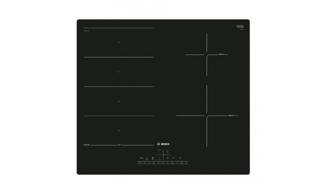 Bosch Serie 6 PXE611FC1E hob Black Built-in 60 cm Zone induction hob 4 zone(s)