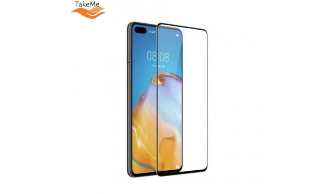 TakeMe HARD Keraamiline Täiskeraamiline ekraanikaitseklaas Huawei P40 jaoks Must