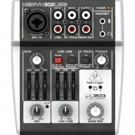 Behringer X302USB helimikser 5 kanalit