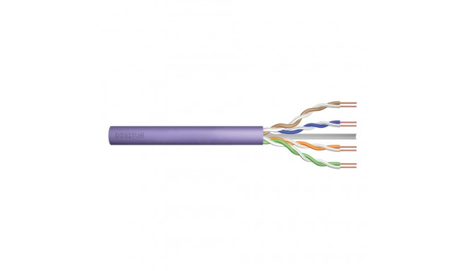 Installation cable DIGITUS cat.6, U/UTP, B2ca, AWG23/1, LSOH, 500m, lilla rull