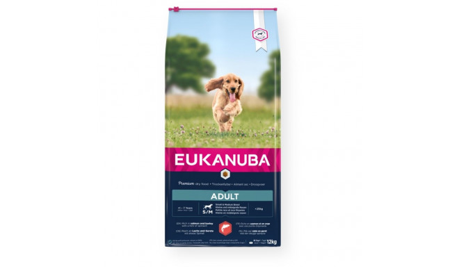 EUKANUBA Adult Small&Medium lõhe kuiv koeratoit 12kg