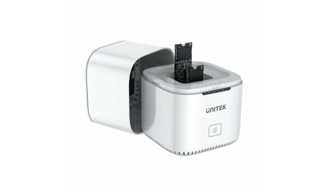 UNITEK SyncStation Marshmallow M.2 USB 3.2 Gen 2 (3.1 Gen 2) Type-C White