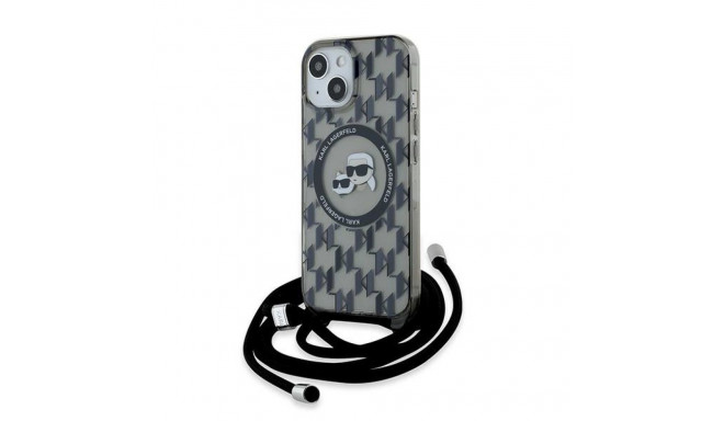 Karl Lagerfeld IML Crossbody Monogram Karl & Choupette Head MagSafe Case for iPhone 15 / 14 / 13