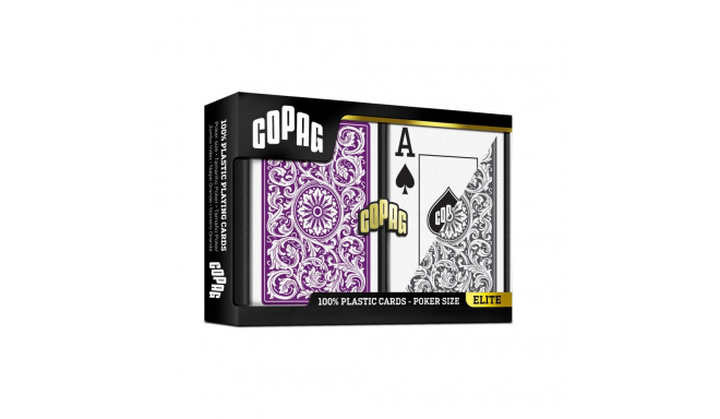 Copag 1546 Elite Poker Size Jumbo Index Playing Cards Double Deck (Purple and Grey)