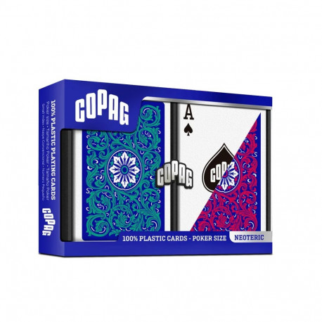 Copag 1546 Neoteric Poker Size Standard Index Playing Cards Double Deck (Red And Green)