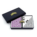 Copag 1546 Elite Poker Size Jumbo Index Playing Cards Double Deck (Purple and Grey)