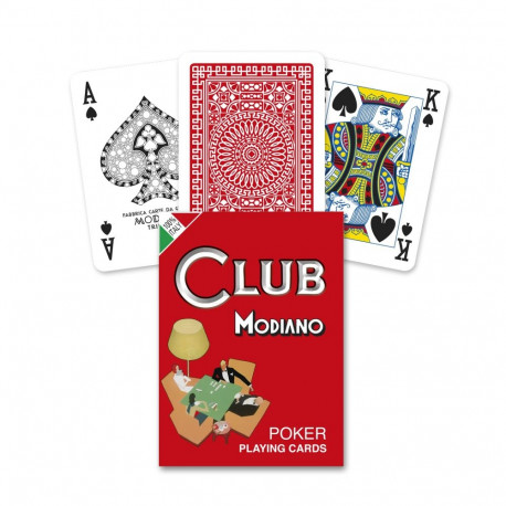 Modiano Poker Club Playing Cards (Red)