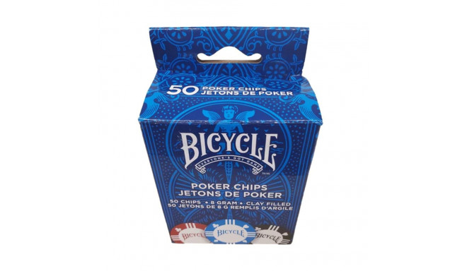 Bicycle 50 Count 8 Gram Clay Poker Chips