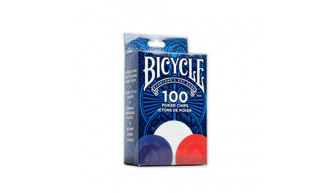 Bicycle Plastic Poker Chips 100 Count 2 Grams