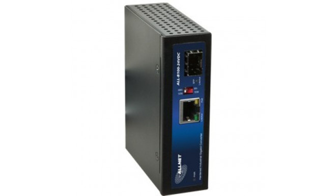 "Z ALLNET Medienkonverter Industrial PoE (15,4W/30W/60W) auf 1000BASE-SX/-LX Single-/ Multimode SFP 