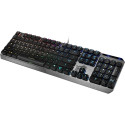 "MSI Vigor GK50 Low Profile Gaming Keyboard QWERTZ Kalih Choc Low Profile white switches black"