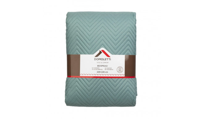 BEDSPREAD MICRO 220X220 CM HERRING AQUA