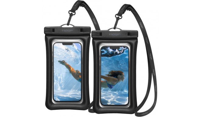 Spigen Aqua Shield A610 Case Waterproof Floating on Water - Black 2 pcs.