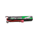 Gens ace 25C 2400mAh 2S2P 7.4V Saddle Airsoft Gun Lipo Battery with Mini Deans(T) Plug