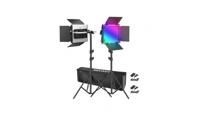 Neewer 660 PRO RGB LED studio set, two 50W 3200-5600K lamps + tripods + gates