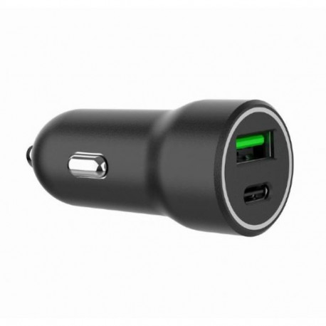 Autolaadija USB-A/USB-C 20W PD, must