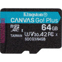 Kingston Canvas Go! Plus MicroSDXC 64 GB Class 10 UHS-I/U3 A2 V30 (SDCG3/64GBSP)