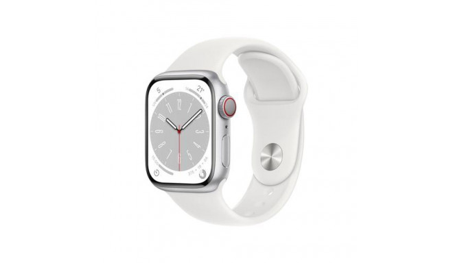 Apple Watch Series 8 OLED 41 mm Digital 352 x 430 pixels Touchscreen 4G Silver Wi-Fi GPS (satellite)