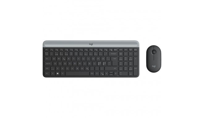 Klaviatuur hiirega Logitech MK470 SWE, tumehall