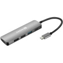 Dokkimisjaam Sandberg USB-C Dock HDMI+3xUSB+PD 100W