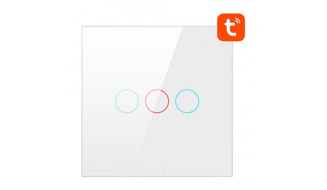 Smart Light Switch WiFi Avatto TS02-EU-W3 3 Way TUYA (white)