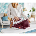 Tefal GV9220 steam ironing station 2600 W Durilium AirGlide Autoclean soleplate Burgundy, White