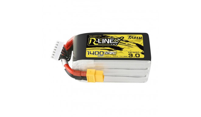 Battery  Tattu R-Line 3.0 1400mAh 22.2V 120C 6S1P XT60