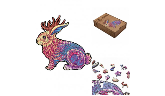 Fantasy Puzzles Jackalope Wooden Puzzle M Size (150 pieces)