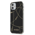 Guess GUHCP12SPCUCHBK iPhone 12 mini 5.4" black/black hardcase Gold Chain Collection